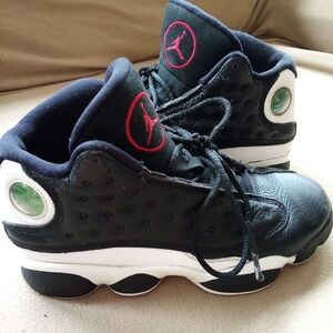 Jordan Black and White High-Top Sneakers with Retro Design